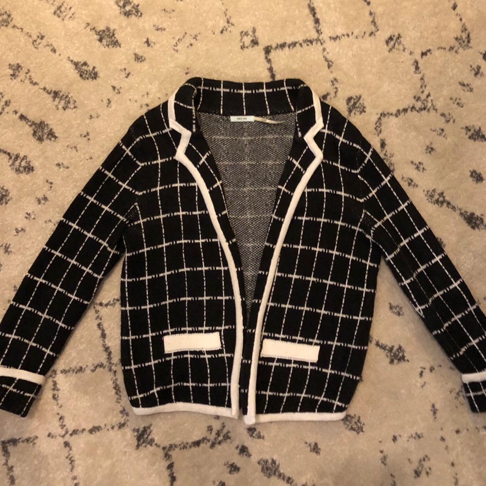 Kimchi Blue Black Checked Sweater